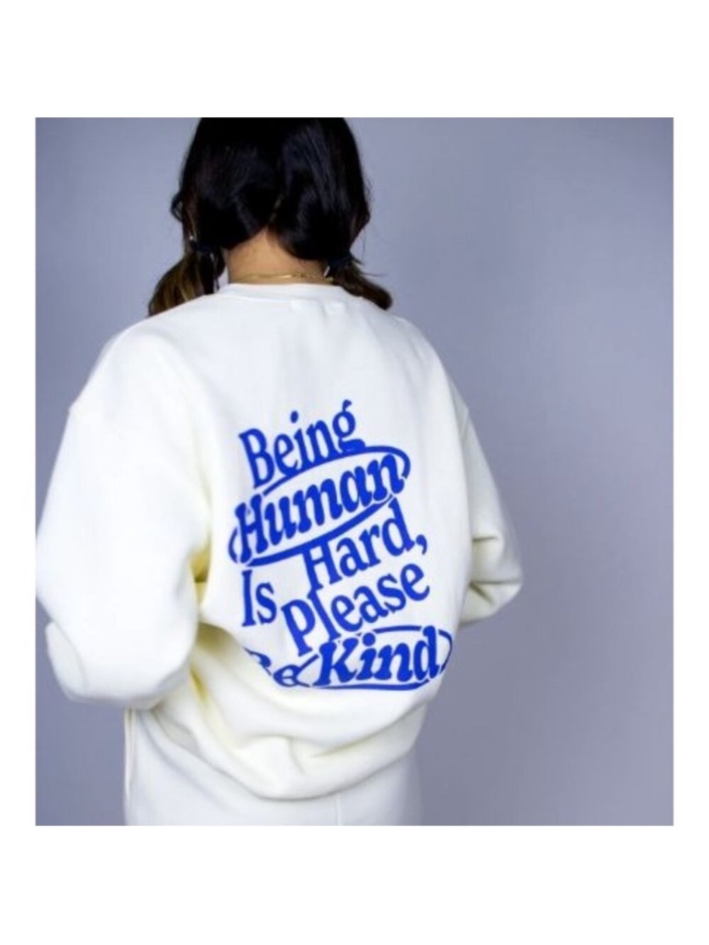 THE MAYFAIR GROUP being human is hard be kind sweatshirt size XS